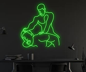 Brighten Your Bar, Wedding, or Party Ambiance with the Gay Couple Making Love Gay Club Body Hanging LED Neon Sign.