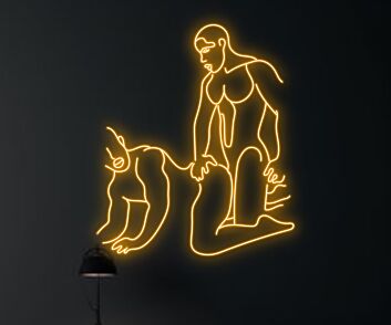 Brighten Up Your Home, Bar, or Wedding with a Gay Couple Making Love Led Neon Sign Light: A Symbol of Love and Inclusion.
