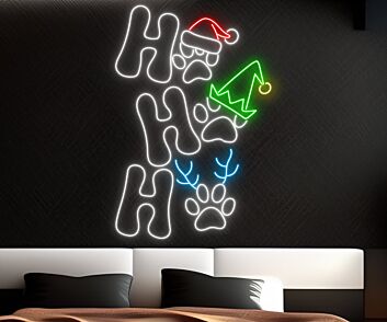 Brighten Your Festive Celebrations with Hohoho Christmas LED Sign Merry Christmas Neon Light for Home, Office, and Store Decorations.