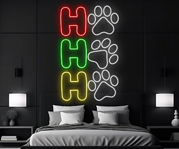 Brighten Your Festivities: Perfect for Home Decor, Office Sparkle, and Holiday Parties with Hohoho Paw Dog Led Neon Sign Hohoho Christmas Led Sign Merry Christmas Neon Light.