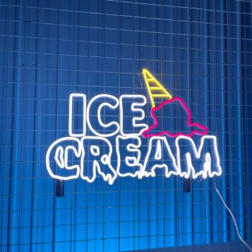 Sweeten Up Your Space: Ice Cream Neon Led Light for Eye-Catching Home Decor, Storefronts, Bars, and Festive Celebrations