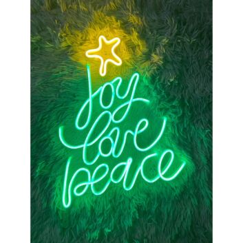 Spread Festive Cheer Throughout Your Home, Office, and Holiday Parties with Joy Love Peace Led Neon Sign Holiday Led Sign Merry Christmas Neon Light Christmas Decor.