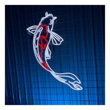 Brighten Your Space with Koi Fish Led Neon Sign: Perfect for Animal Lovers, Enhancing Restaurant Ambiance, and Adding a Unique Touch to Weddings and Parties.