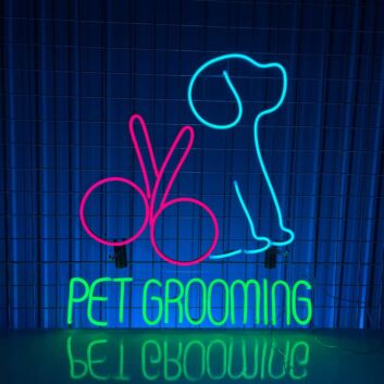 Pet Grooming Led Neon Sign Animal Lover Dog Cat Spa Led Light