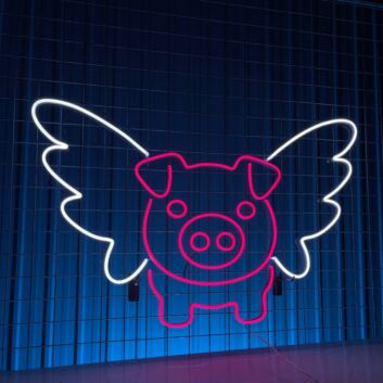Pig Angel Wings Cute Pig Neon Light Room Decor LED Neon Sign