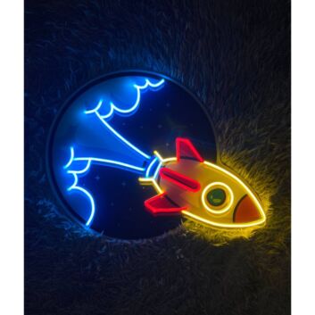 Rocket Flying Led Neon Sign Rocket Room Kid Decor Restaurant Home Decor Bar Club Decor