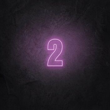 Number Two LED Neon Sign