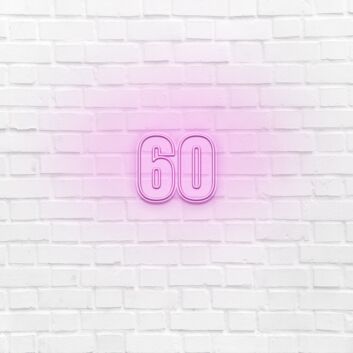 Number Sixty LED Neon Sign