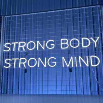 Strong Body Strong Mind Led Neon Sign Custom Text Quote Neon Led Sign