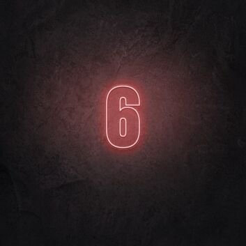 Number Six LED Neon Sign