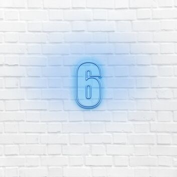 Number Six LED Neon Sign