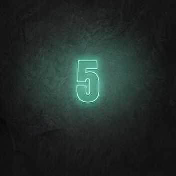 Number Five LED Illuminated Sign