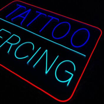 Tattoo Piercing Studio Welcome Led Neon Sign
