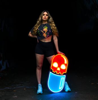 Chill Pill Neon Artwork Serene And Stylish