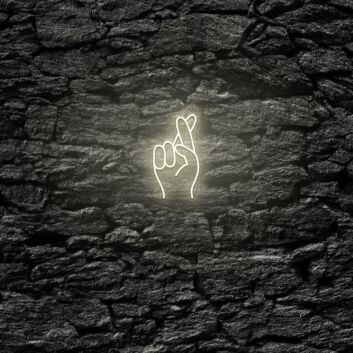 Fingers Crossed LED Sign