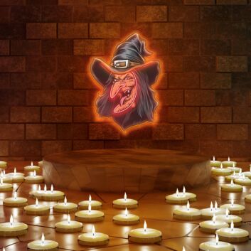 Scary Face Uv Light Neon Art Illumination Display