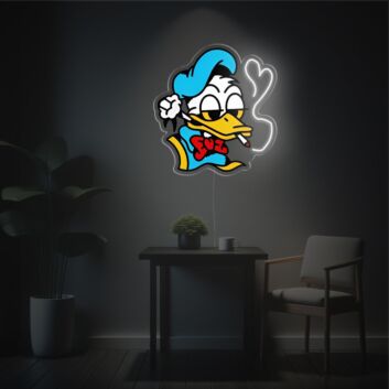 Smocking Donald Duck LED Neon Acrylic Artwork