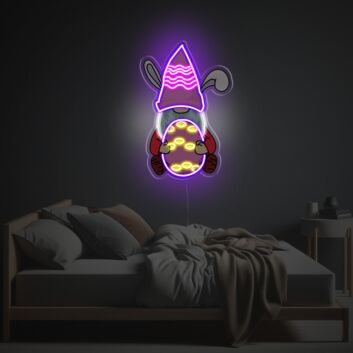 Goblin With Thanksgiving Egg LED Neon Acrylic Artwork