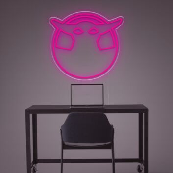 Grogu Silhouette LED Neon Sign