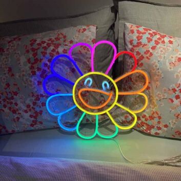 Happy Sunflower Neon Sign