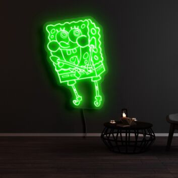Spongebob Cute Face Neon Sign