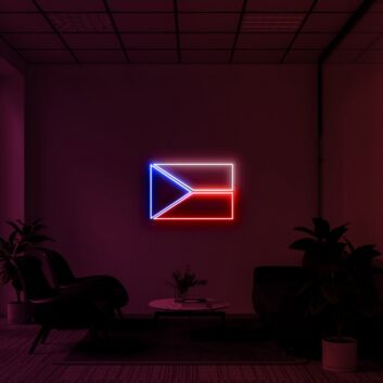 Czech Republic Flag Neon Sign