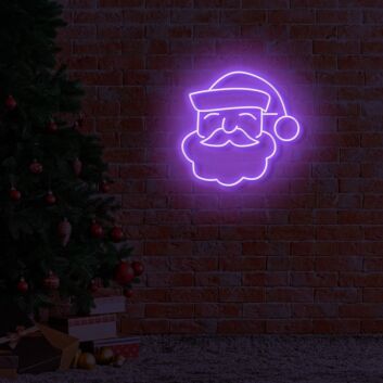 Santa Face LED Neon Sign