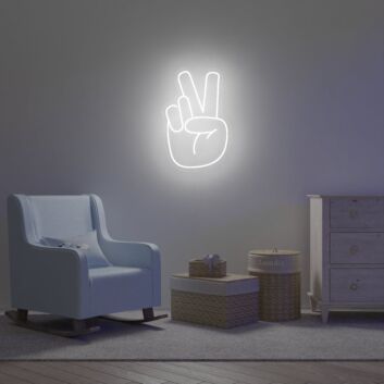Peace Hand Neon Sign