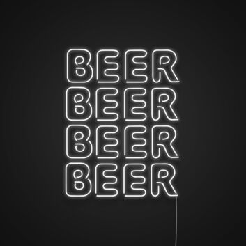Beer Beer Beer Neon Sign