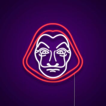 Money Heist Mask Neon Sign