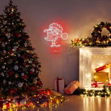 Santa Neon Sign