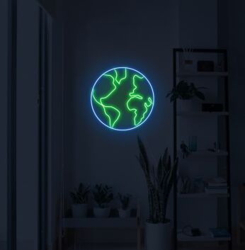The Planet Earth Neon Sign