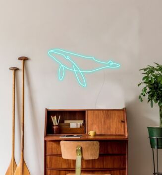 Whale Neon Sign