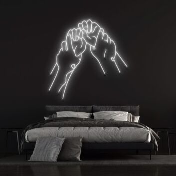 Hold Hands Neon Sign
