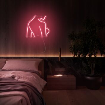 Mini Lady Body Back Neon Sign