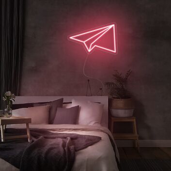 Mini Paper Plane Neon Sign