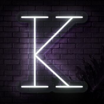 Personalized Initial Letter K Neon Sign