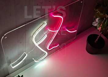 2 faces &#8211; Led neon sign