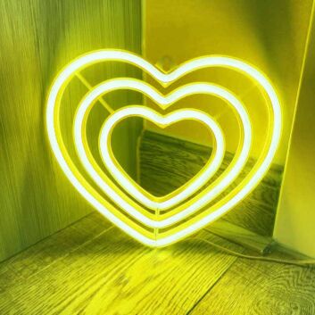 Double Heart &#8211; Led Neon Sign