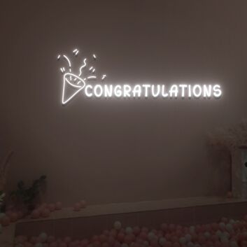 Congratulations Neon Sign Fashion Custom Neon Sign Lights Night Lamp Led Neon Sign Light For Home Party