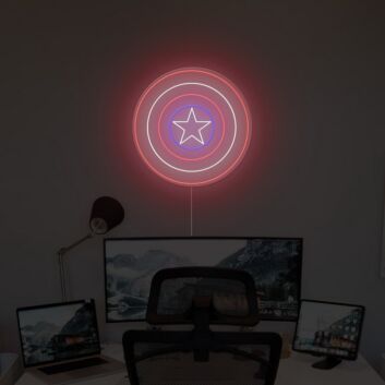 Captain Shield Neon Sign