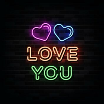 Love You Neon Sign