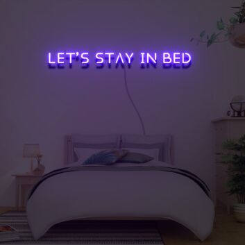 Lets Stay In Bed Neon Sign Lights Night Lamp Led Neon Sign Light For Home Party
