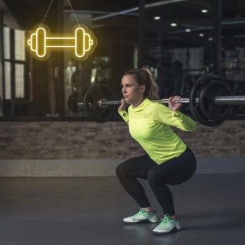 Gym Barbell Neon Sign