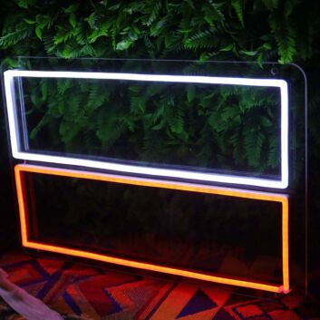 Double Rectangles Neon Sign