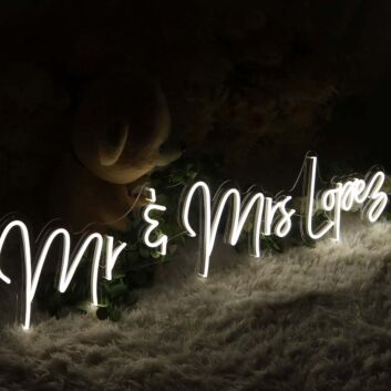 Mr And Mrs Lovers Neon Sign