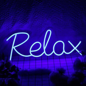 Relax Blue Neon Sign