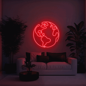 Earth Aesthetic LED Sign