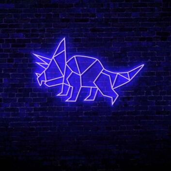 Triceratops Dinosaur LED Neon Sign