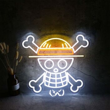 One Piece Skull Logo Neon Sign